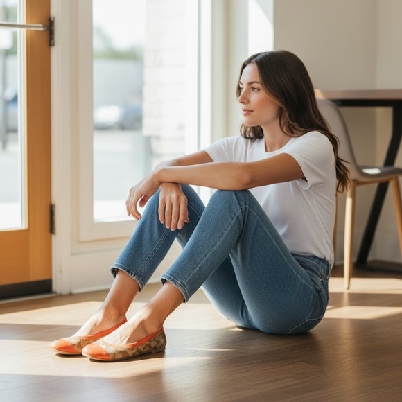 Coach Wanda Signature Flats Shoes 9.5B - Picture 1 of 15